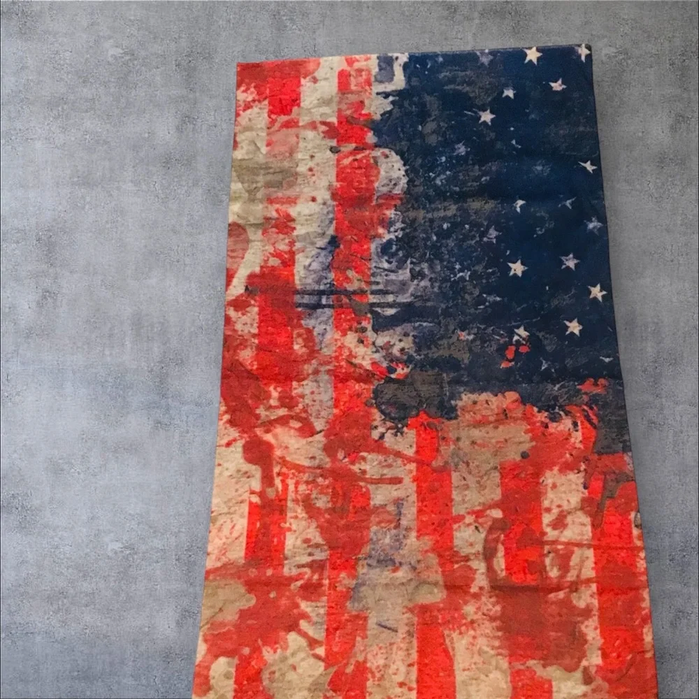 Patriotic Distressed Stars & Stripes 16 n 1 Neck Gaiter Face Cover Dust Mask